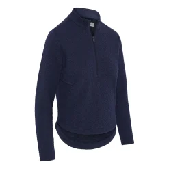 1/2 Zip Quilted Knit Blå-Callaway Best