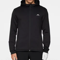 Aerial Full Zip Hood Svart-J.Lindeberg Best