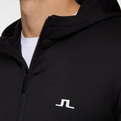 Aerial Full Zip Hood Svart-J.Lindeberg Best