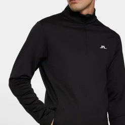 Aerial Quarter Zip Mid Layer Svart-J.Lindeberg Hot