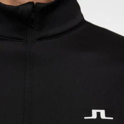 Aerial Quarter Zip Mid Layer Svart-J.Lindeberg Hot