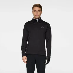 Aerial Quarter Zip Mid Layer Svart-J.Lindeberg Hot