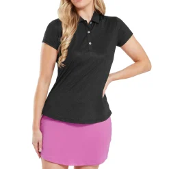 Animal Print Cap Sleeve Lisle Svart-FootJoy Online