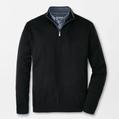 Autumn Crest Quarter-Zip Svart-Peter Millar Discount