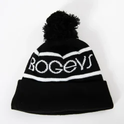 Bobble Hat Svart Vit-Bogeys & Birdies Sale