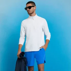 Brushed Back Tech Quarter Zip Vit-G/Fore