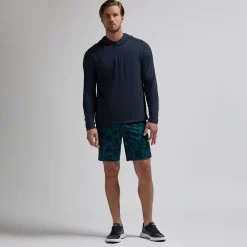 Brushed Back Tech Terry Hoodie: Blå-G/Fore Outlet