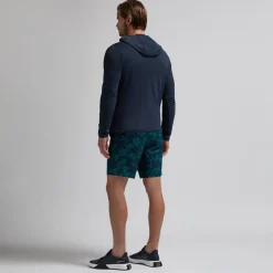 Brushed Back Tech Terry Hoodie: Blå-G/Fore Outlet