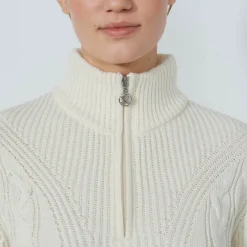 Cable Ls Pullover Lined Vit-Daily Sports