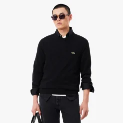Classic Crew Neck Svart-Lacoste Sale