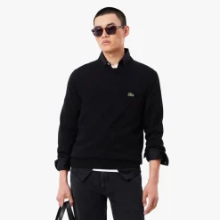 Classic Crew Neck Svart-Lacoste Sale