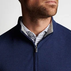 Crown Comfort Pullover Blå-Peter Millar Discount