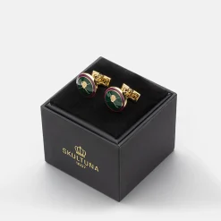 Cufflinks British Sporting Golf Grön-Skultuna New