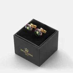 Cufflinks British Sporting Golf Grön-Skultuna New