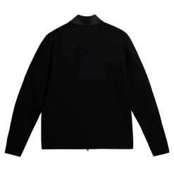 Devin Hybrid Knit Zip Sweater Svart-J.Lindeberg Sale