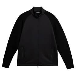 Devin Hybrid Knit Zip Sweater Svart-J.Lindeberg Sale