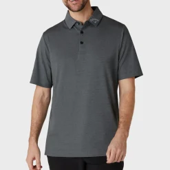 Emea Ss Ventilated Jacquard Polo Svart-Callaway New