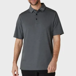Emea Ss Ventilated Jacquard Polo Svart-Callaway New