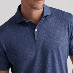 Empire Performance Jersey Polo Blå-Peter Millar Discount