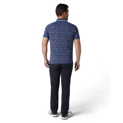 Geo Cocktail Print Polo Blå-Callaway Outlet