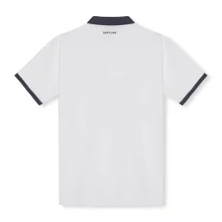 Golf Tech Polo Vit Blå-Goatlane Hot