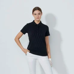 Graphic Jaquard Ss Poloshirt Svart-Daily Sports Online