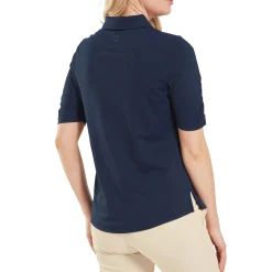 Half Sleeve Ruched Lisle Blå-FootJoy Outlet