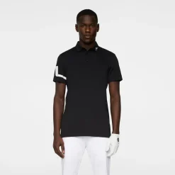 Heath Regular Fit Golf Polo Svart-J.Lindeberg Outlet