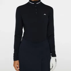 Hertta Long Sleeve Polo Blå-J.Lindeberg Discount