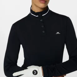 Hertta Long Sleeve Polo Blå-J.Lindeberg Discount