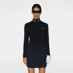 Hertta Long Sleeve Polo Blå-J.Lindeberg Discount