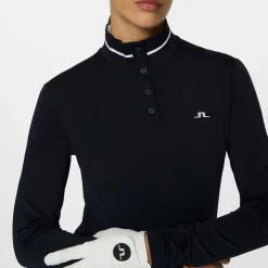 Hertta Long Sleeve Polo Blå-J.Lindeberg Discount