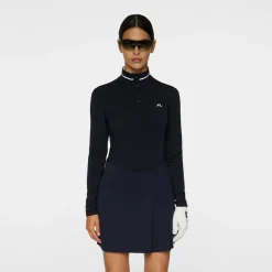 Hertta Long Sleeve Polo Blå-J.Lindeberg Discount