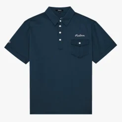 JP Single Pocket Mercerized Polo Blå-Malbon Golf Hot