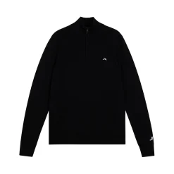 Kian Zipped Golf Sweater Svart-J.Lindeberg Discount