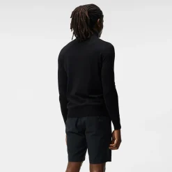 Kian Zipped Golf Sweater Svart-J.Lindeberg Discount