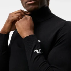 Kian Zipped Golf Sweater Svart-J.Lindeberg Discount