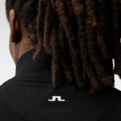 Kian Zipped Golf Sweater Svart-J.Lindeberg Discount