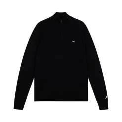 Kian Zipped Golf Sweater Svart-J.Lindeberg Discount