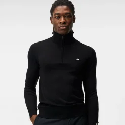 Kian Zipped Golf Sweater Svart-J.Lindeberg Discount