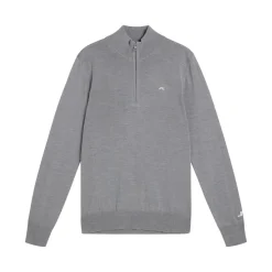 Kian Zipped Golf Sweater Grå-J.Lindeberg Discount