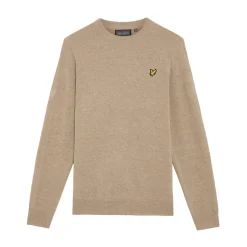 Lambswool Blend Crew Beige-Lyle & Scott Sale