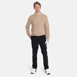 Lambswool Blend Crew Beige-Lyle & Scott Sale