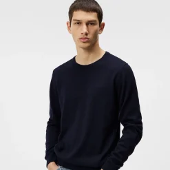 Lyle Merino Crew Neck Sweater Blå-J.Lindeberg