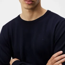Lyle Merino Crew Neck Sweater Blå-J.Lindeberg