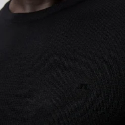 Lyle Merino Crew Neck Sweater Svart-J.Lindeberg Clearance