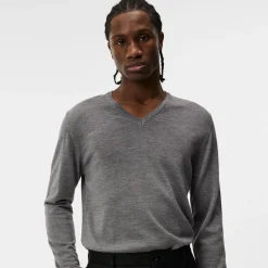 Lymann Merino V-Neck Sweater-J.Lindeberg