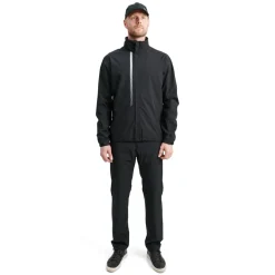 M Links Stretch Rainjacket Svart-Abacus New