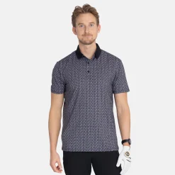 M Tech Pique Micro AOP Svart-Bogeys & Birdies Discount