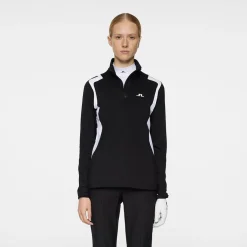 Mae Quarter Zip Mid Layer Svart-J.Lindeberg Best